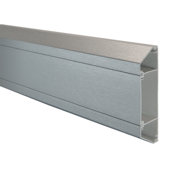 Merlin FDT1 Perimeter Trunking (White Base & 3 Aluminium Effect Foiled Lids)
